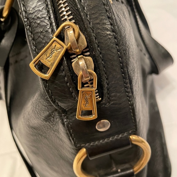 YSL Black Leather Tote - Picture 3 of 8